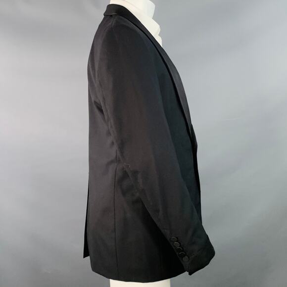 TOM FORD Size 40 Regular Black Wool Shawl Lapel Sport Coat - Picture 3 of 8